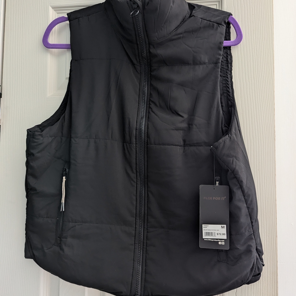 90 Degree By Reflex Black Insulated Vest with Matte Finish